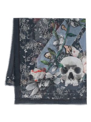 Zadig&Voltaire Kerry graphic-print scarf - Blue