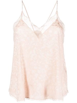 Zadig&Voltaire lace-detailed camisole top - Pink