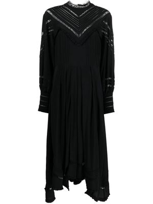 Zadig&Voltaire lace-panel long-sleeve dress - Black
