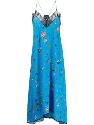 Zadig&Voltaire lace-trim floral camisole dress - Brown