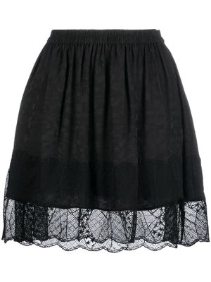Zadig&Voltaire leopard-jacquard silk mini skirt - Black