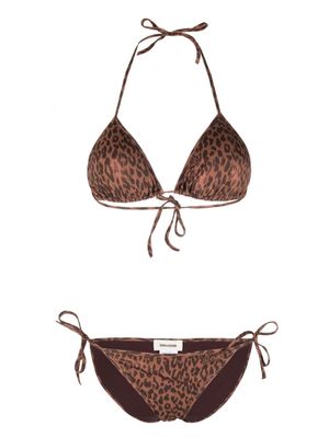 Zadig&Voltaire leopard-print bikini set - Brown