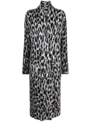 Zadig&Voltaire leopard-print cardigan coat - Grey