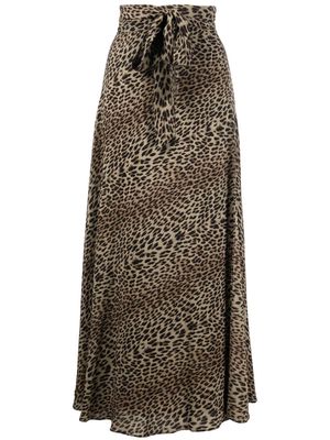 Zadig&Voltaire leopard-print maxi skirt - Green