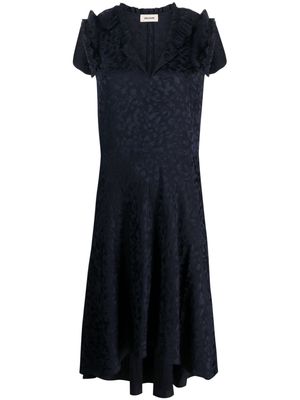Zadig&Voltaire leopard-print sleeveless silk dress - Blue