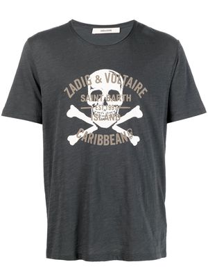 Zadig&Voltaire logo crew-neck T-shirt - Grey