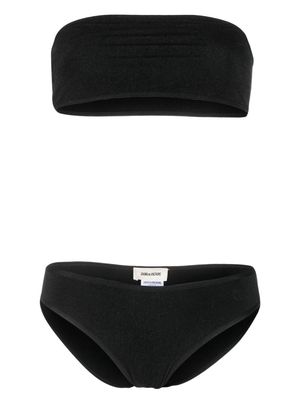 Zadig&Voltaire logo-embellished bandeau bikini - Black