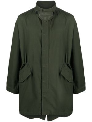 Zadig&Voltaire logo-embroidered organic cotton parka - Green