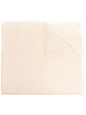 Zadig&Voltaire logo frayed-hem scarf - Neutrals