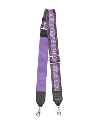 Zadig&Voltaire logo-jacquard shoulder strap - Purple