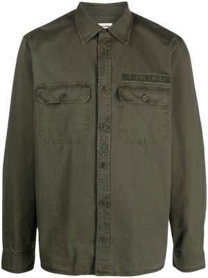 Zadig&Voltaire logo-patch long-sleeve shirt - Green