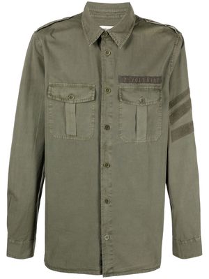 Zadig&Voltaire logo-patch long-sleeved shirt - Green