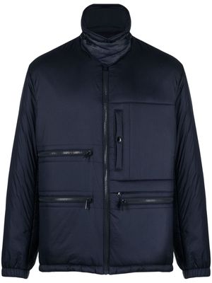 Zadig&Voltaire logo-patch zip-up padded coat - Blue