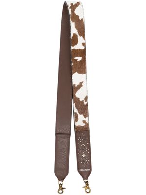 Zadig&Voltaire logo-print bag strap - Brown