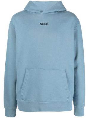 Zadig&Voltaire logo-print cotton hoodie - Blue