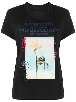 Zadig&Voltaire logo-print cotton T-shirt - Black