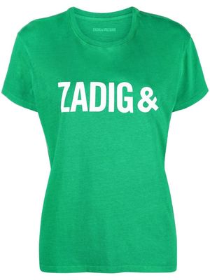 Zadig&Voltaire logo-print cotton T-shirt - Green