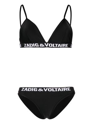 Zadig&Voltaire logo-trim bikini set - Black