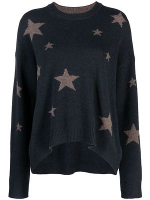 Zadig&Voltaire Markus star-pattern cashmere jumper - Blue