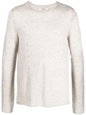Zadig&Voltaire marl-knit cashmere top - Grey
