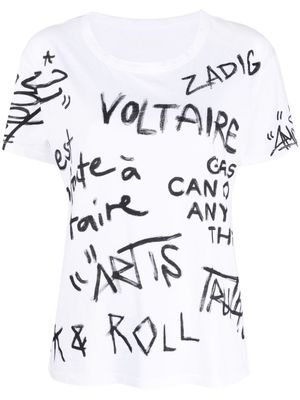 Zadig&Voltaire Marta logo-print crew-neck T-shirt - White
