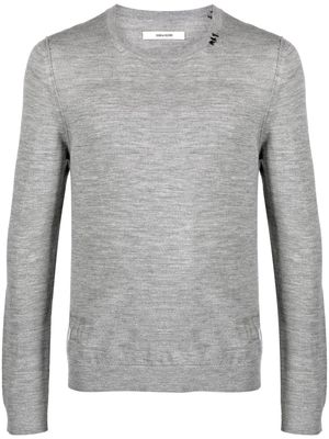 Zadig&Voltaire mélange-effect merino-wool sweatshirt - Grey