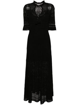Zadig&Voltaire Memphis pointelle-knit maxi dress - Black