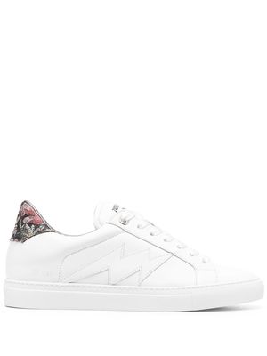 Zadig&Voltaire metallic heel counter low-top sneakers - White
