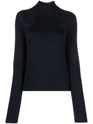 Zadig&Voltaire Micky cut-out merino-wool jumper - Blue