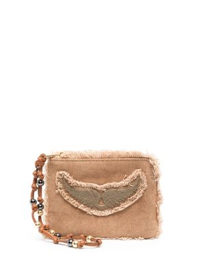 Zadig&Voltaire mini Uma wing-patch purse - Neutrals