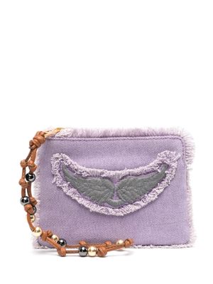 Zadig&Voltaire mini Uma wing-patch purse - Purple