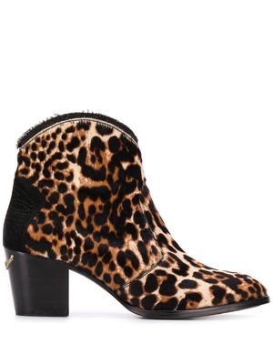 Zadig&Voltaire Molly leopard-print ankle boots - Neutrals
