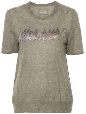 Zadig&Voltaire Mon Amour cashmere top - Green