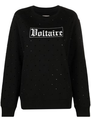Zadig&Voltaire Nala rhinestone embellished sweatshirt - Black