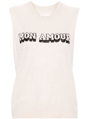 Zadig&Voltaire Nida Li Mon Amour knitted top - Neutrals