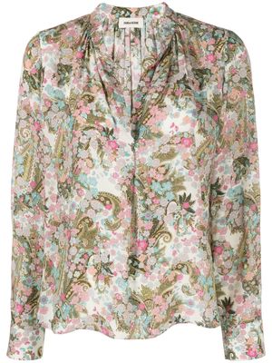 Zadig&Voltaire paisley-print long-sleeved blouse - Neutrals