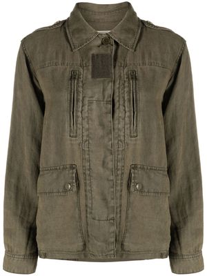 Zadig&Voltaire patch-detail linen jacket - Green