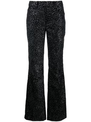 Zadig&Voltaire patterned-jacquard flared trousers - Black