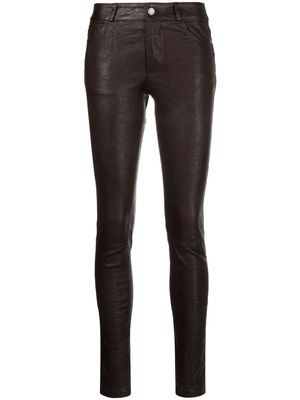 Zadig&Voltaire Phlame skinny leather trousers - Brown