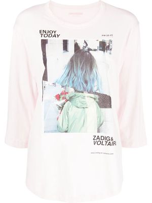 Zadig&Voltaire Polly photo-print T-shirt - Pink