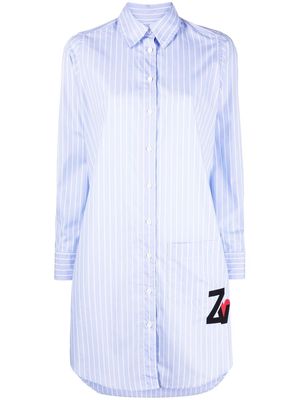 Zadig&Voltaire Rais pinstripe shirt dress - Blue