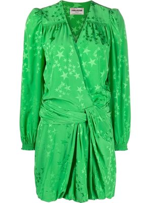 Zadig&Voltaire Recol Jac silk minidress - Green