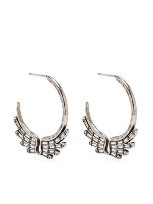 Zadig&Voltaire Rock Over half-hoop earrings - Silver