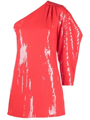 Zadig&Voltaire Roely sequin-embellished one-shoulder dress - Red