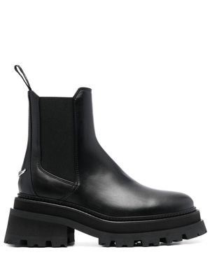 Zadig&Voltaire round-toe leather ankle boots - Black