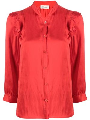 Zadig&Voltaire ruffled-trim shirt - Red