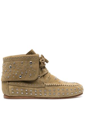 Zadig&Voltaire Santa Fe suede ankle boots - Green