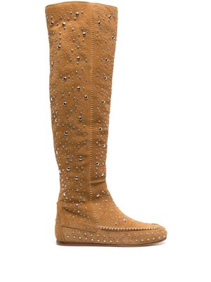 Zadig&Voltaire Santa stud-embellished boots - Brown