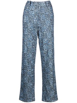 Zadig&Voltaire sequin-embellished straight-leg trousers - Blue