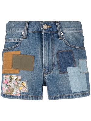 Zadig&Voltaire Sina patchwork denim shorts - Blue